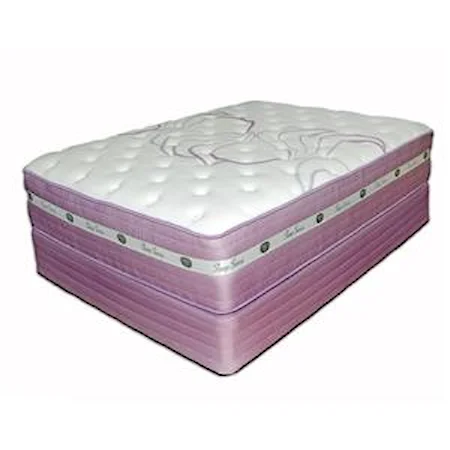 Queen 14.5" Latex Hybrid Mattress and Amish Wood Eco-Base Foundation